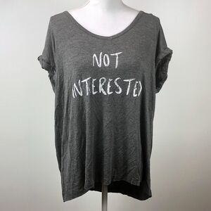 American High Charcoal Not Interested Graphic T